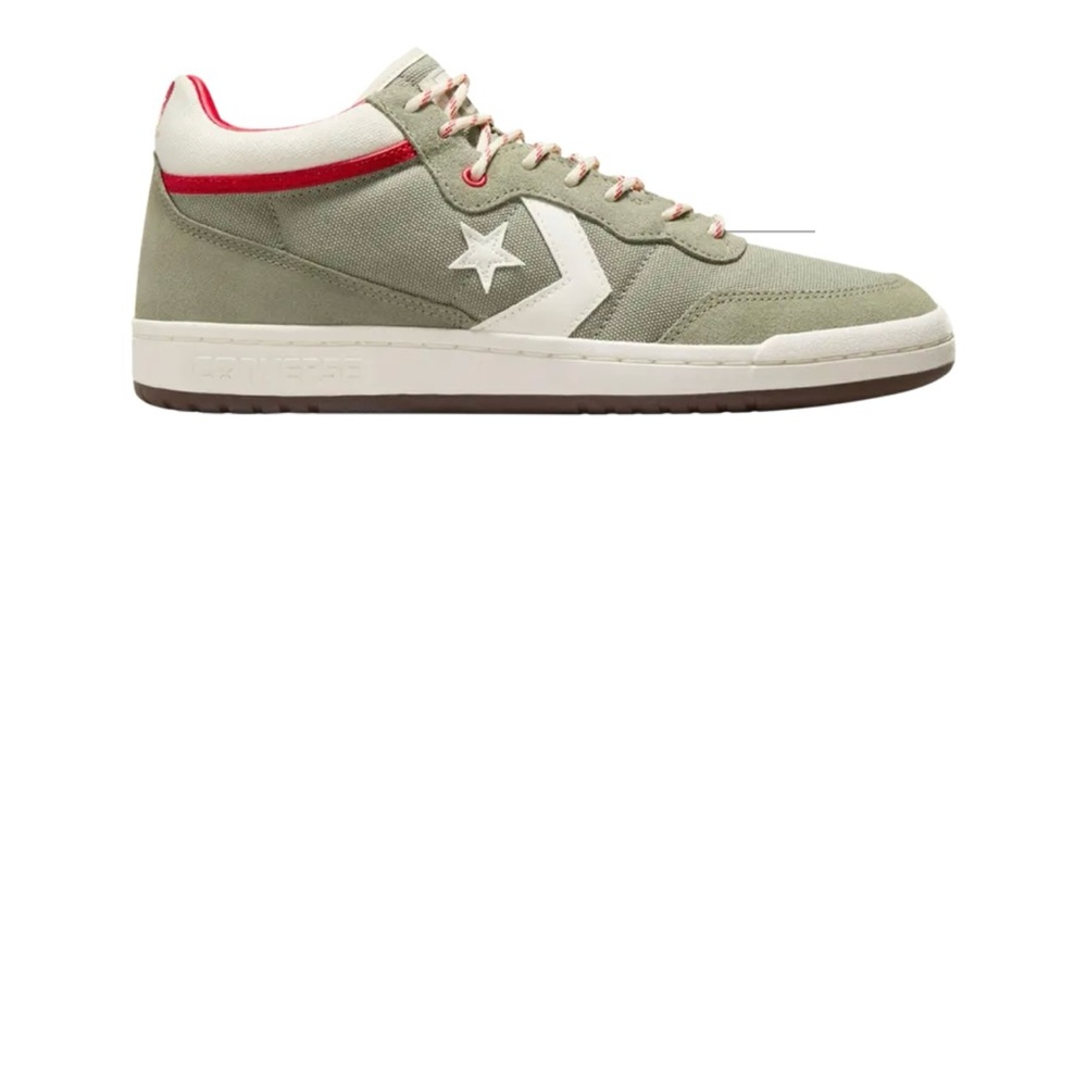 Converse Men's Olive Green Sneakers with White Accents